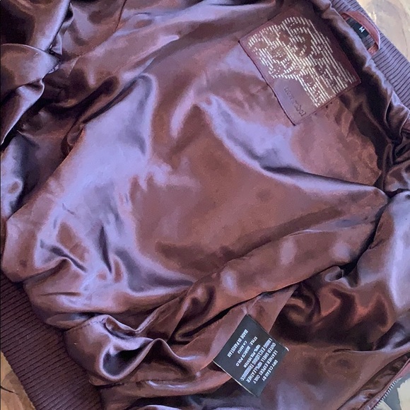 New Rebel Leather jacket rich wine colour size M. - Picture 6 of 8